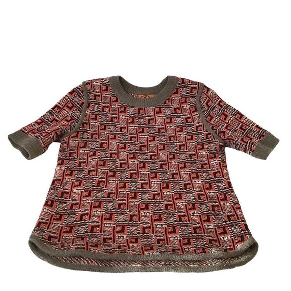 Tory Burch Runway Sweater Chunky Knit Neutral Pullover Size Small - Picture 6 of 9